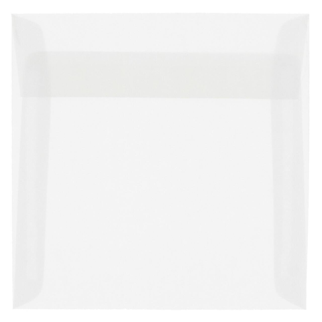 JAM Paper 8" x 8" Square Translucent Vellum Invitation Envelopes, 25ct.
